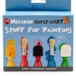 Kids Art Paintbrushes Micador Nylon Bristles Easy Grip-0