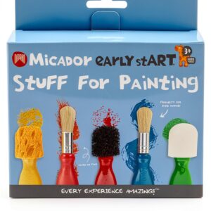 Kids Art Paintbrushes Micador Nylon Bristles Easy Grip-0