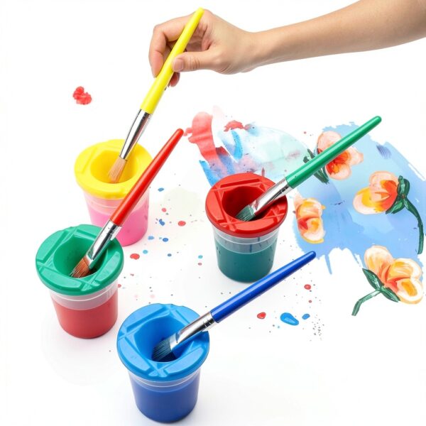 Kids Paintbrush Set Pyzalar Fine Bristle Art Supplies-4