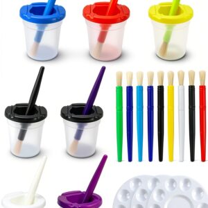 Kids Paintbrush Set Pyzalar Fine Bristle Art Supplies-0