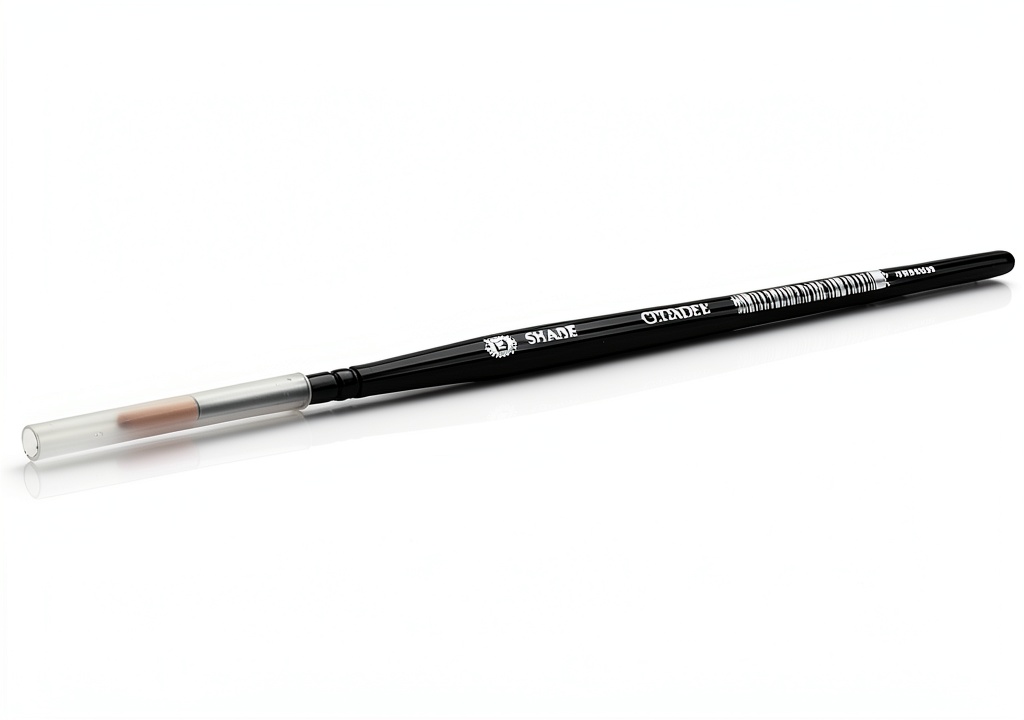 Games Workshop Citadel Medium Shade Paint Brush in use on a miniature model