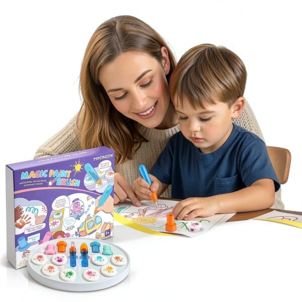 MINDNOOK Magic Brush Painting Set Mess Free Kids Art-6