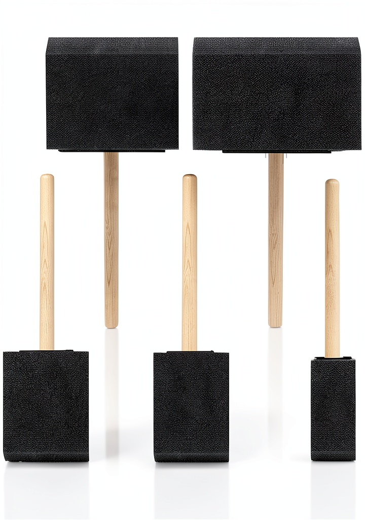 Child using PMS01 paintbrushes for a colorful art project