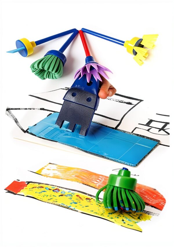 EVNEED Paint Brush Set Sponge Bristles 29 Pieces Kids Art-5