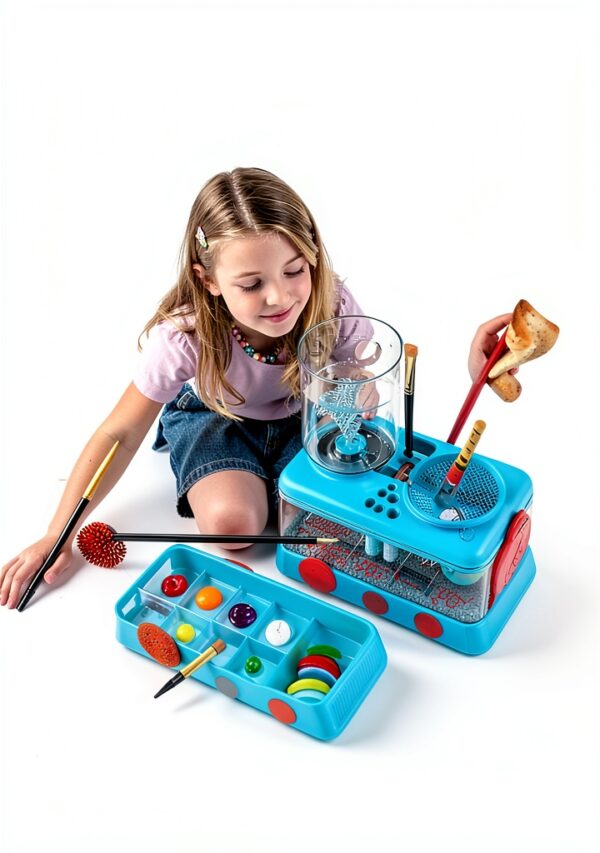 Generic Kids Paint Brush Cleaner Set Nylon Bristles Blue-5