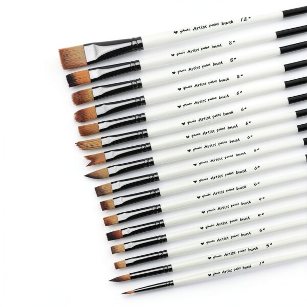 Yihuale Paint Brush Set 16 Pcs Nylon Bristles Kids Art-3