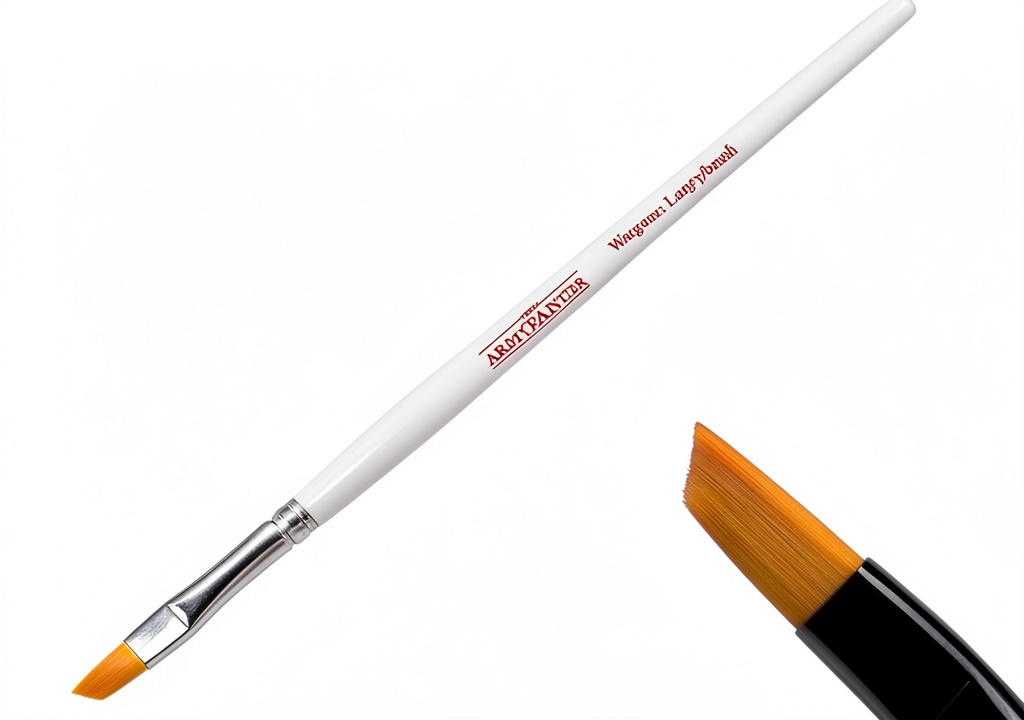 Army Painter synthetic paintbrush with white bristles and round grip