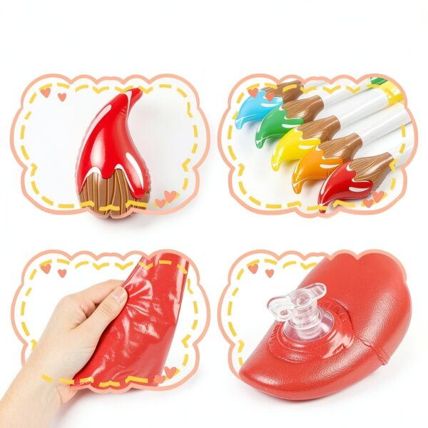 VercanMonth Giant Inflatable Paint Brush Set Kids Art Toy-2