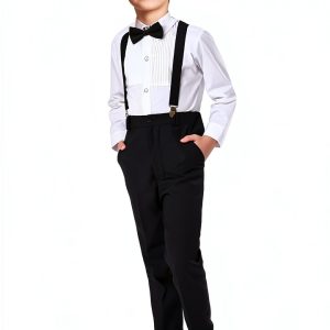 Boys Formal Suspenders Suits Set SaiLiiny T R Blend
