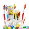 VercanMonth Giant Inflatable Paint Brush Set Kids Art Toy-4
