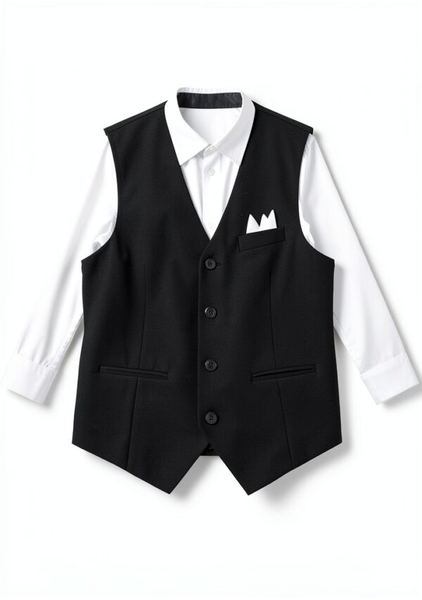 Marvelous Kids Boys Slim Fit Suit Vest Set Formal Wear-1