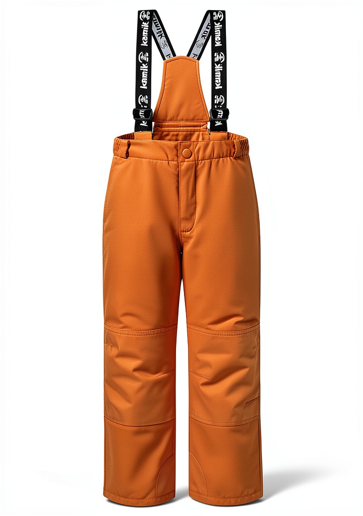 Kamik boys snow pants in action during winter play