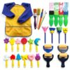 EVNEED Paint Brush Set Sponge Bristles 29 Pieces Kids Art-0