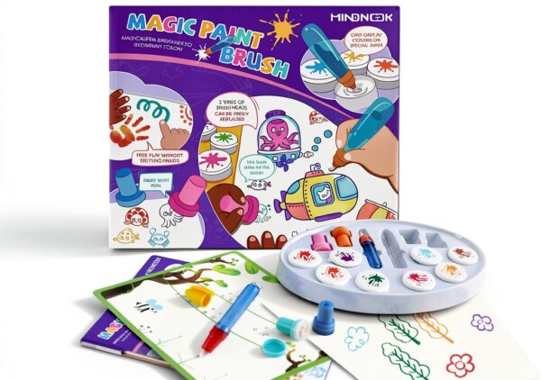 MINDNOOK Magic Brush Painting Set Mess Free Kids Art-0