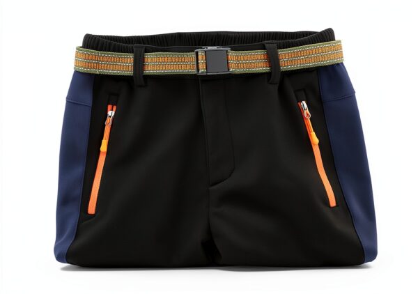 Kids Waterproof Windproof Pants Outdoor Adventure Black Blue-2