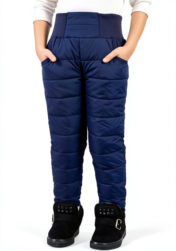 Kids Snow Pants Boys Winter Polyester Cotton Warm Windproof-0
