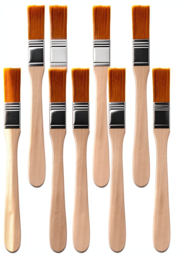 Piriuuo Paint Brushes Nylon Bristles Wood Handle Kids Art-0