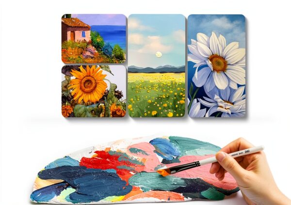 Yihuale Paint Brush Set 16 Pcs Nylon Bristles Kids Art-4