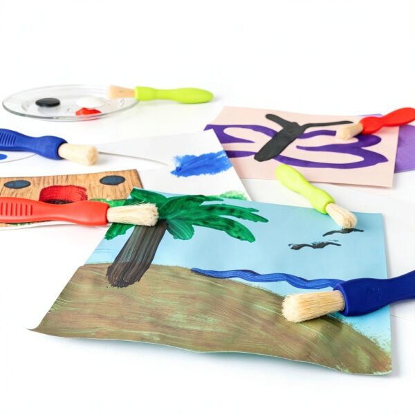 Learning Advantage Kids Paint Brushes Easy Grip Toddler Art-1