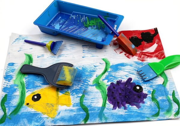 EVNEED Paint Brush Set Sponge Bristles 29 Pieces Kids Art-4