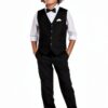 Marvelous Kids Boys Slim Fit Suit Vest Set Formal Wear-2