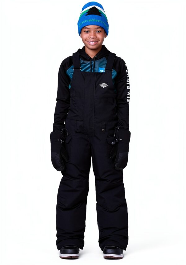 686 Boys Insulated Ski Bib Polyester Modern Fit Black-0