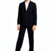 Calvin Klein Boys Stretch Suit Two Piece Set Black Blue-2