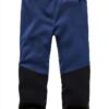 Kids Waterproof Windproof Pants Outdoor Adventure Black Blue-1