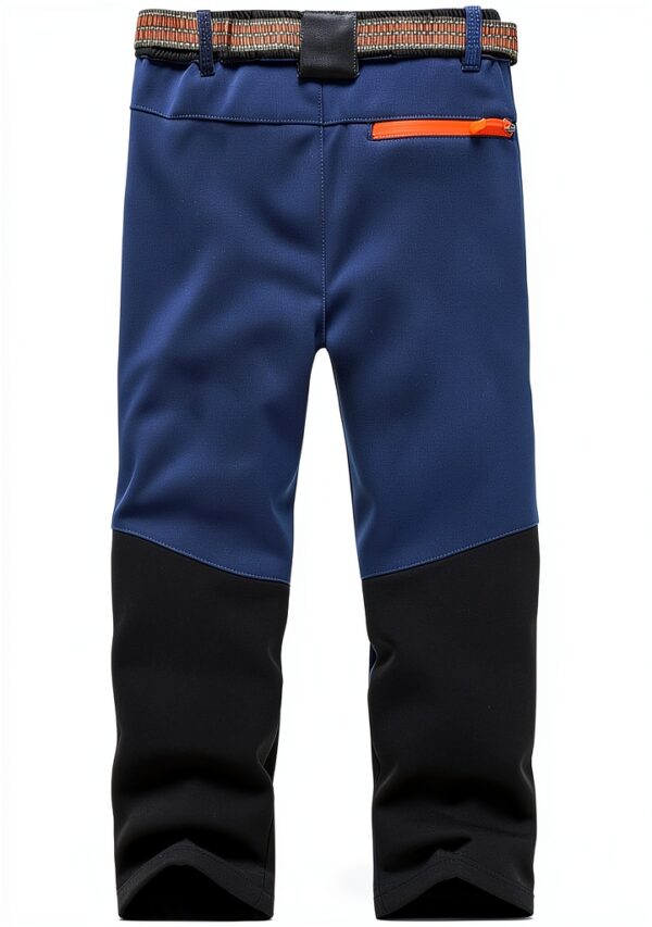 Kids Waterproof Windproof Pants Outdoor Adventure Black Blue-1