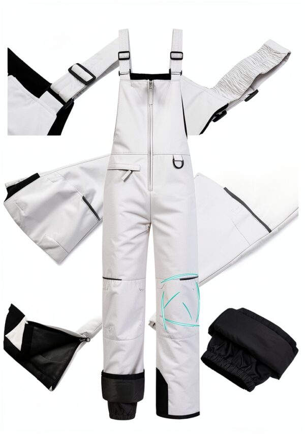 Pavo Boys Snow Bibs Waterproof Insulated Ski Pants-3