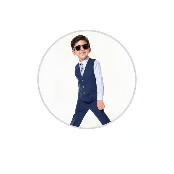 Van Heusen Boys Suit Set Classic Pinstripe Bank Blue-3