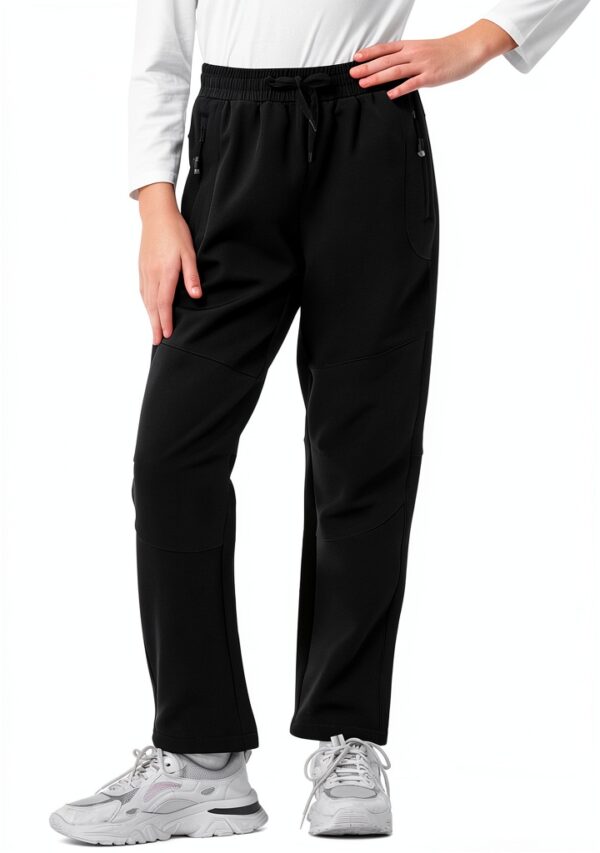 BELEROY Kids Waterproof Snow Pants Fleece Lined Adjustable-0