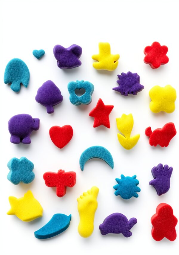 YZNlife Kids Sponge Painting Brushes Plastic Multicolor Set-5