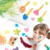 YZNlife Kids Sponge Painting Brushes Plastic Multicolor Set-7