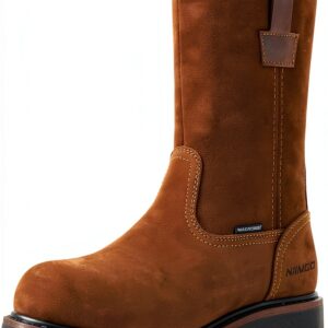 HISEA Steel Toe Work Boots Waterproof Mens Industrial Safety-0