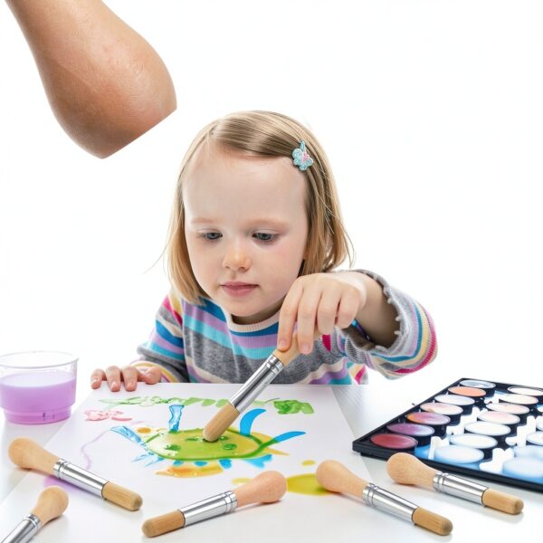 Sinload Kids Paint Brushes Wooden Handle Art Set Toddlers-2