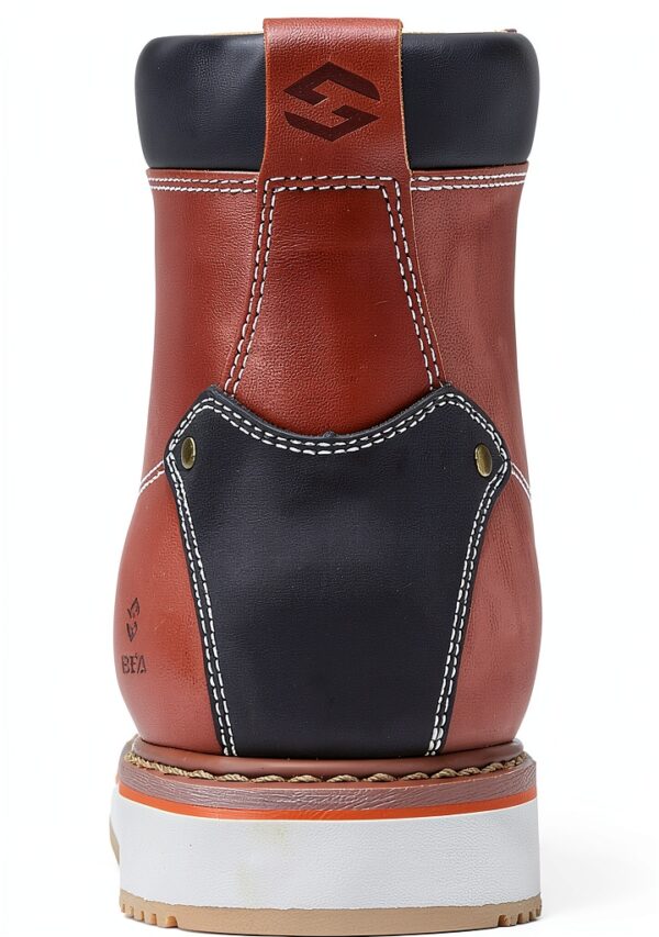 NINGO Mens Work Boots Leather Steel Toe Safety Construction-5