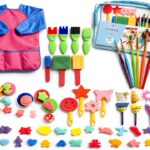 YZNlife Kids Sponge Painting Brushes Plastic Multicolor Set-0