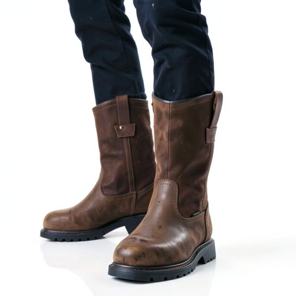 HISEA Steel Toe Work Boots Waterproof Mens Industrial Safety-3