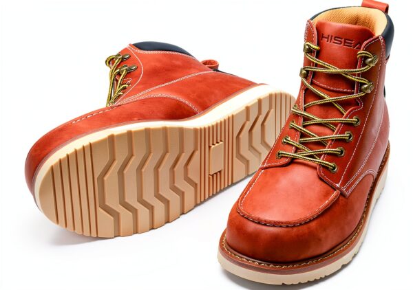 NINGO Mens Work Boots Leather Steel Toe Safety Construction-6