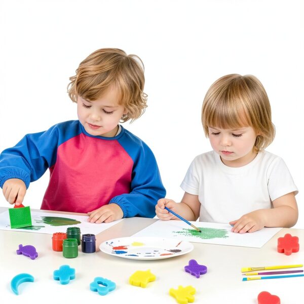 YZNlife Kids Sponge Painting Brushes Plastic Multicolor Set-6